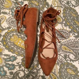F21 Lace Up Flats